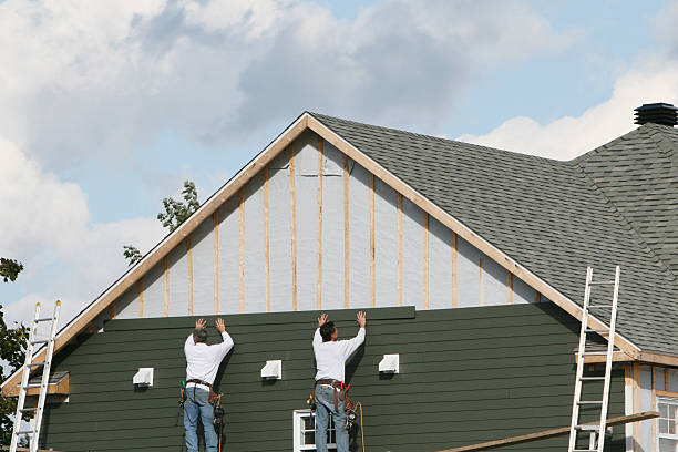 Professional Siding Installation technician working in Red Bank, NJ